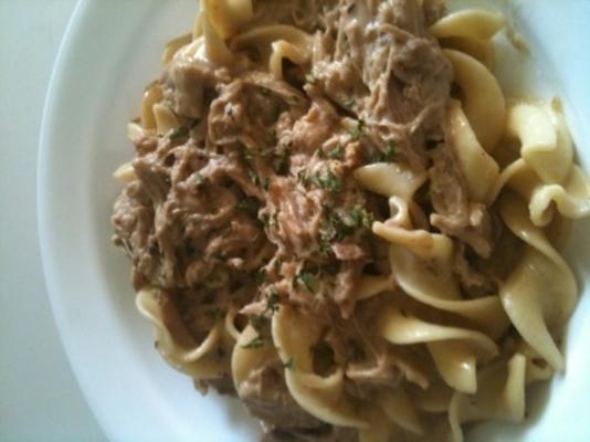 crock pot varkensvlees stroganoff