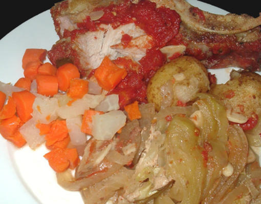 pulled pork with kool en uien (crock pot)
