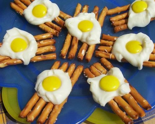 eieren op een grill (snoep)