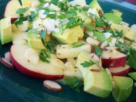 avocado en appel salade (ensalada de aguacate y manzana)