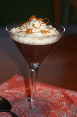 Schotse chocolade en oranje mousse met whisky