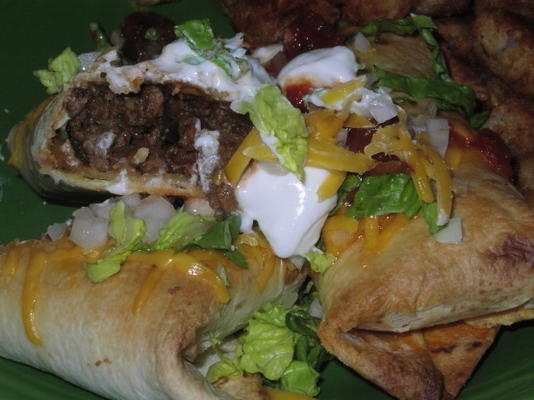 doordeweekse tex-mex burrito's (of taco's of taco-burgers)