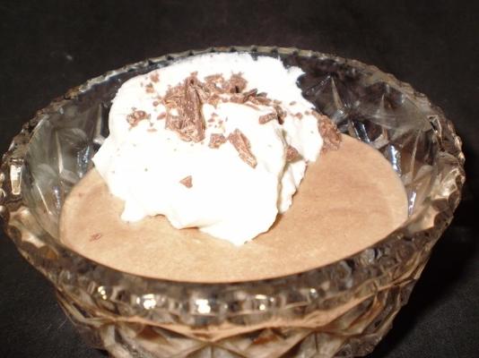 feestelijke chocoladeroompudding - magnetron
