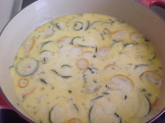 courgette en gele pompoensoep