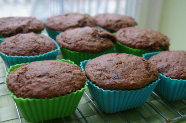 muffins met een laag vetgehalte van donkere chocolade