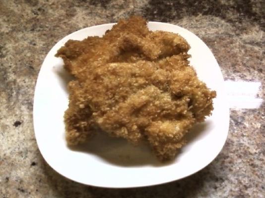 chicken katsu (gefrituurde kip bedekt met Japanse broodkruimels)