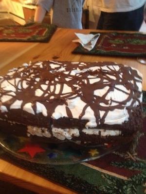 chocolade toffee crunch ijs taart