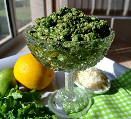 rucola pesto con noci