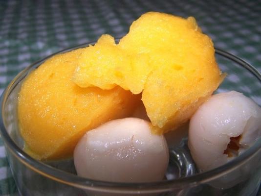 mango en limoensorbet