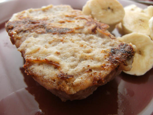 veganistische Franse toast met kokosmelk en banaan