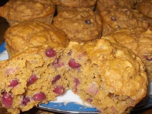 gezonde pompoen granaatappel muffins