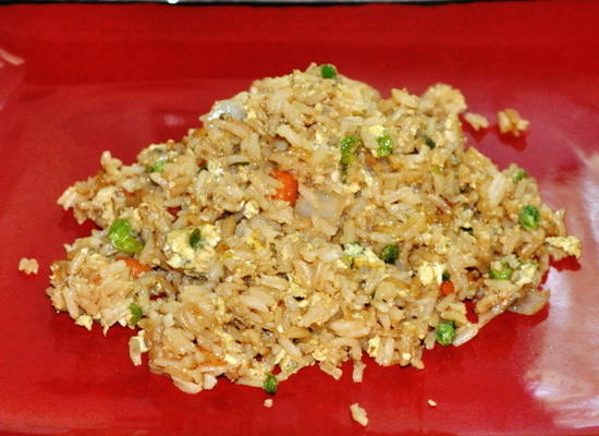 vegetarische gefrituurde rijst