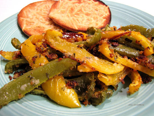 gebakken aubergine van paprika