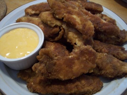 rachael ray's krakeling-crusted chicken fingers en courgette