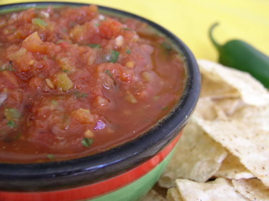 paula's eenvoudige zelfgemaakte (smaakt als vers) salsa