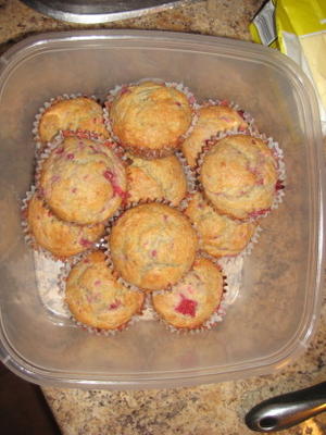 banaan frambozen muffins