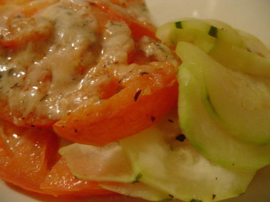 gratin van tomaten-courgette