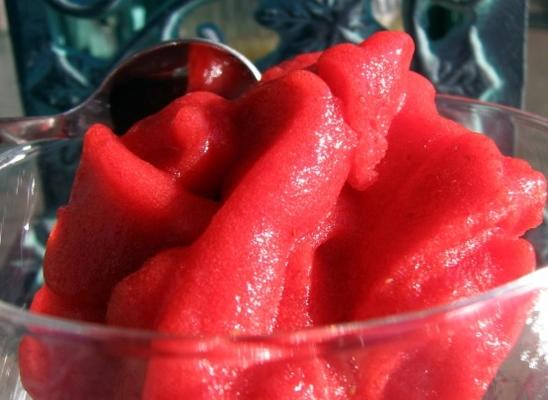 eenvoudige aardbeiensorbet