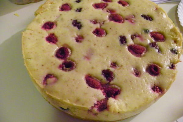 bosbes, framboos en blackberry cheesecake