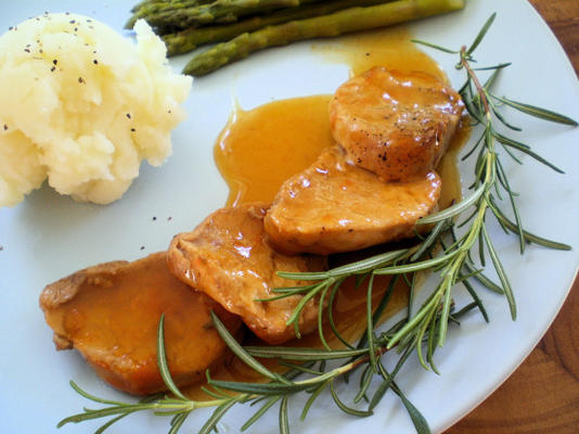 varkensmedaillons in sinaasappelsaus