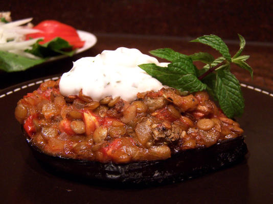 goed spul! cypriot gevulde aubergines en muntachtige komijn yoghurt