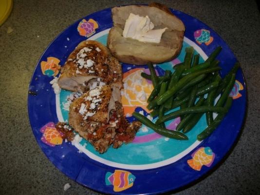 kipfilet gevuld met feta en zongedroogde tomaten