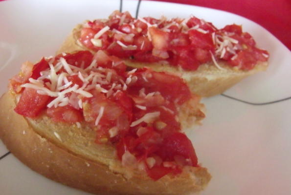 tomaat bruschetta, laag cal