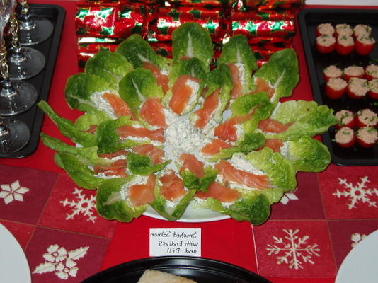 gerookte zalm en andijvie