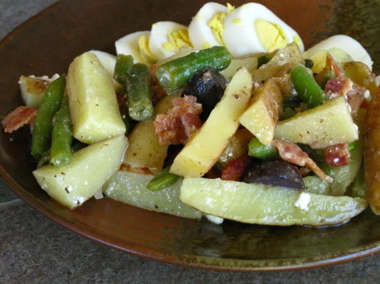 fingerling aardappelsalade met honing-tijmvinaigrette