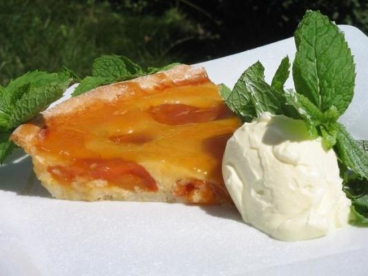tarte aux abricots - geglazuurde Franse abrikozentaart met amandelen