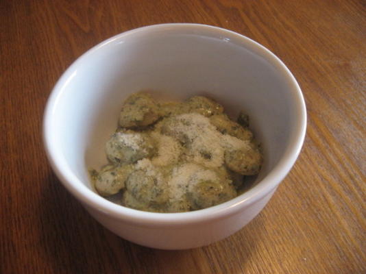 aardappel gnocchi in pesto roomsaus