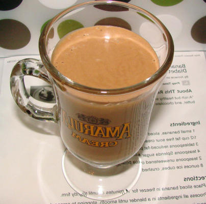 banaan pinda chocolade smoothie, diabetisch