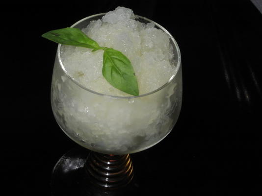 basilicum en limoen granita
