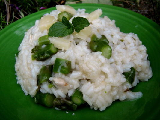 risotto met asperges, munt en citroen