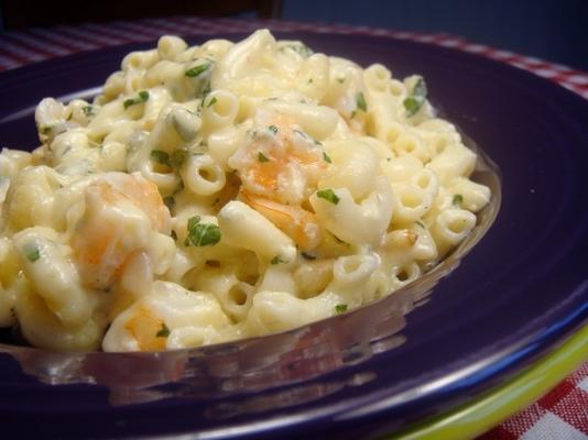 pesto garnalen mac en kaas