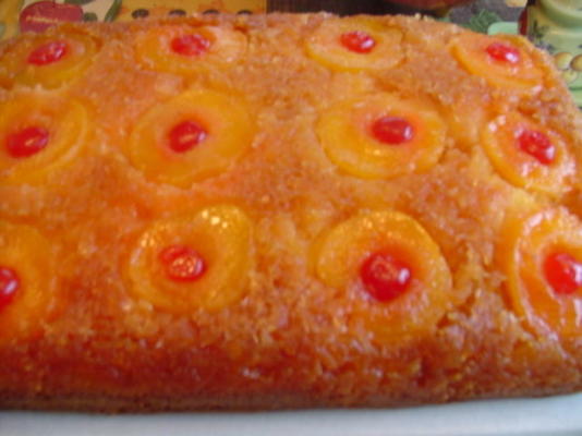 peachy ananas cake ondersteboven