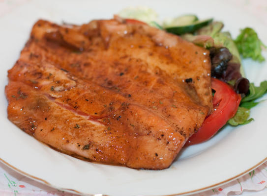 gegrilde teriyaki zalm