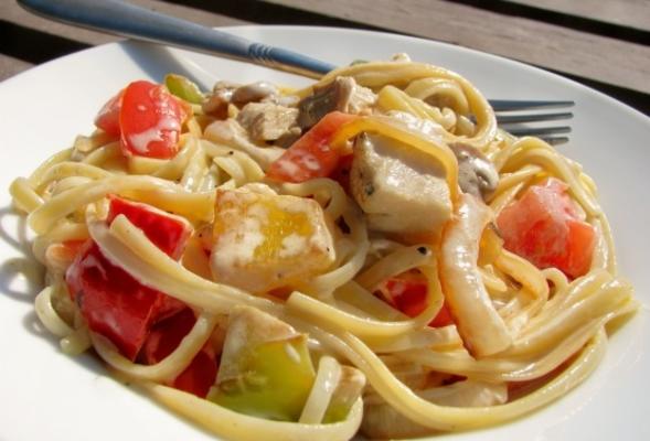 cajun kip en linguine