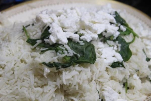 rijst met spinazie - grieks