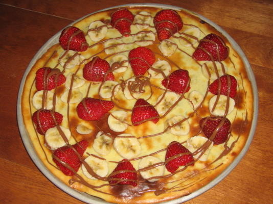 banaan-bes brownie pizza