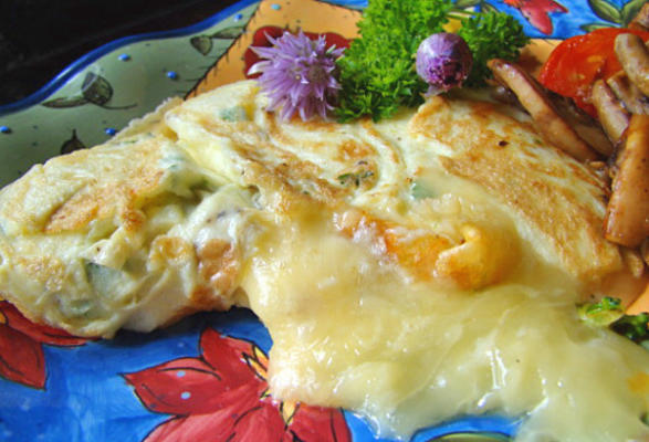 cheesy bieslook bloesem omelet