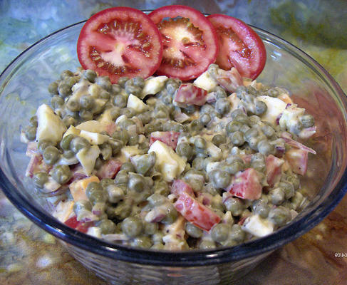 erwtensla en tomatensalade