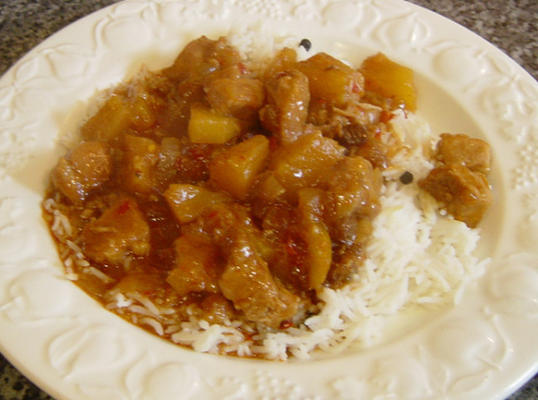 crock pot varkensvlees en ananas curry