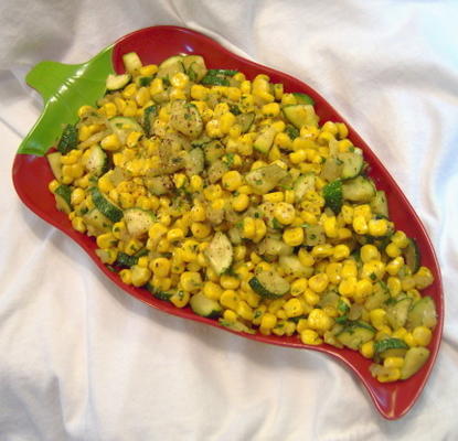 calabacitas (zuidwestelijke squash-bak)