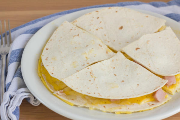 snel ontbijt quesadilla