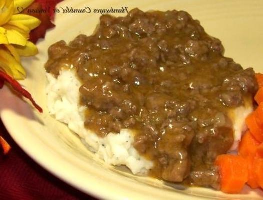 hamburger crumble (of hertenvlees!)