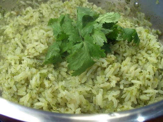 groene koriander rijst