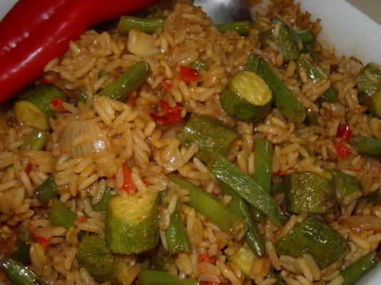 arroz con calabacin (rijst met courgette)