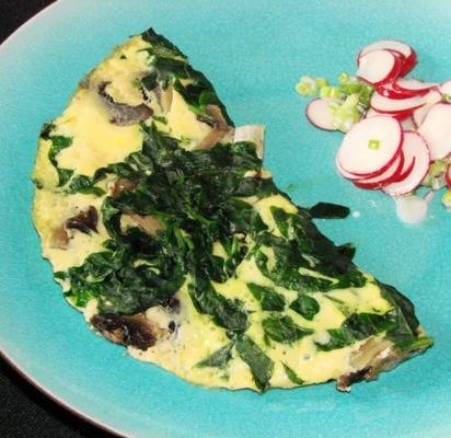 nif's 1 ww pt. lichte, vetarme spinazie-spinazieomelet (omelet)