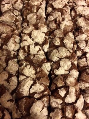 chocolate mint snow top cookies